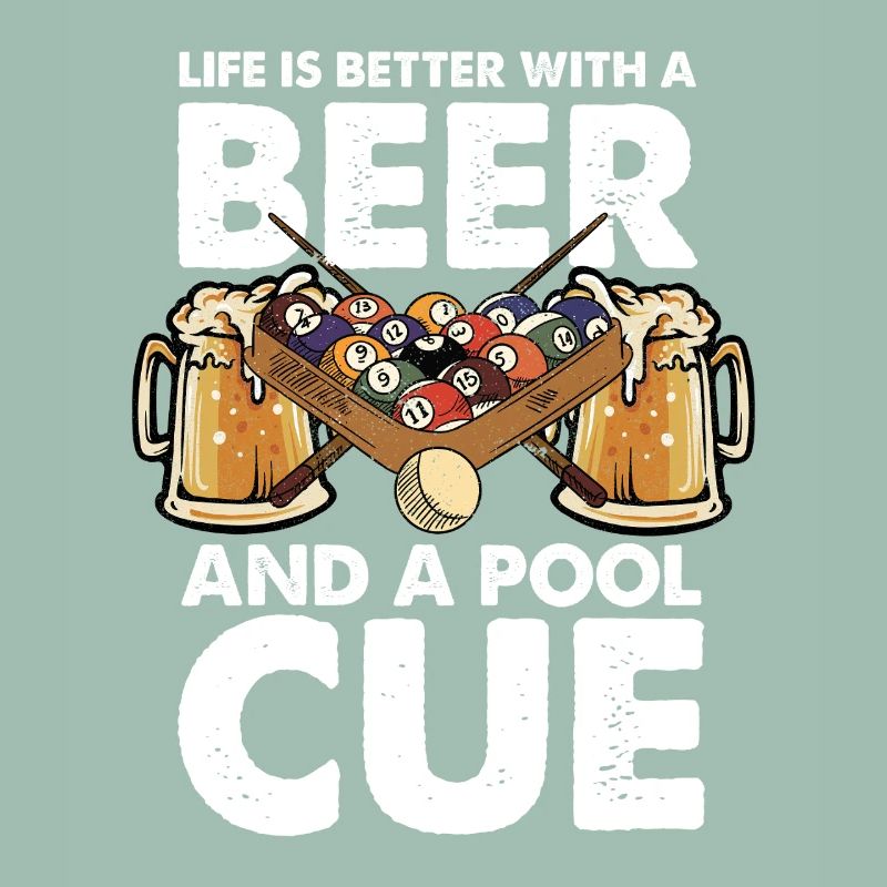 Bière, billard et queue