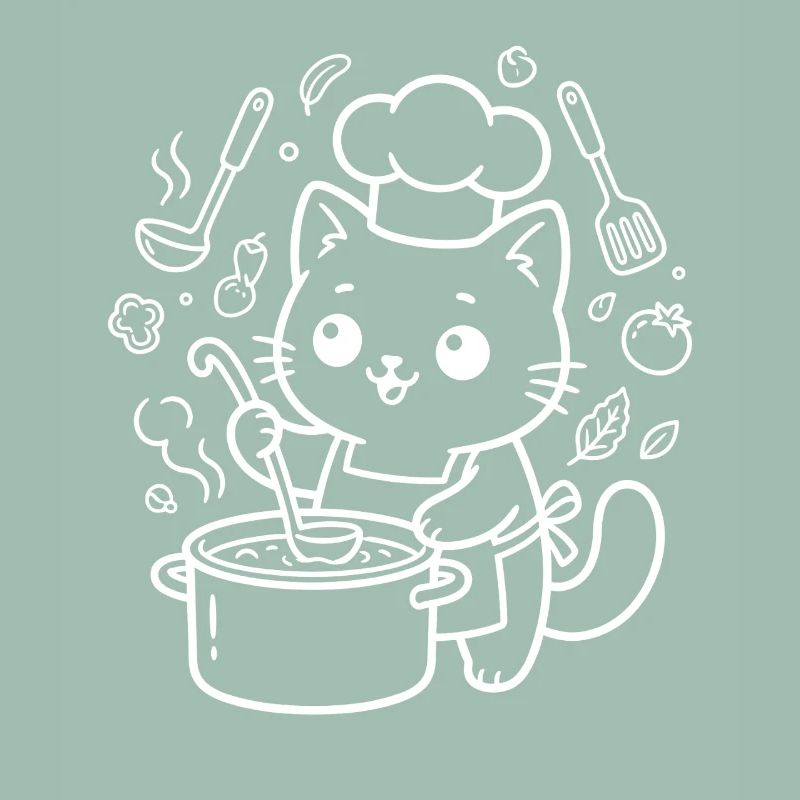 Cuisine du Chef Chat Kawaii