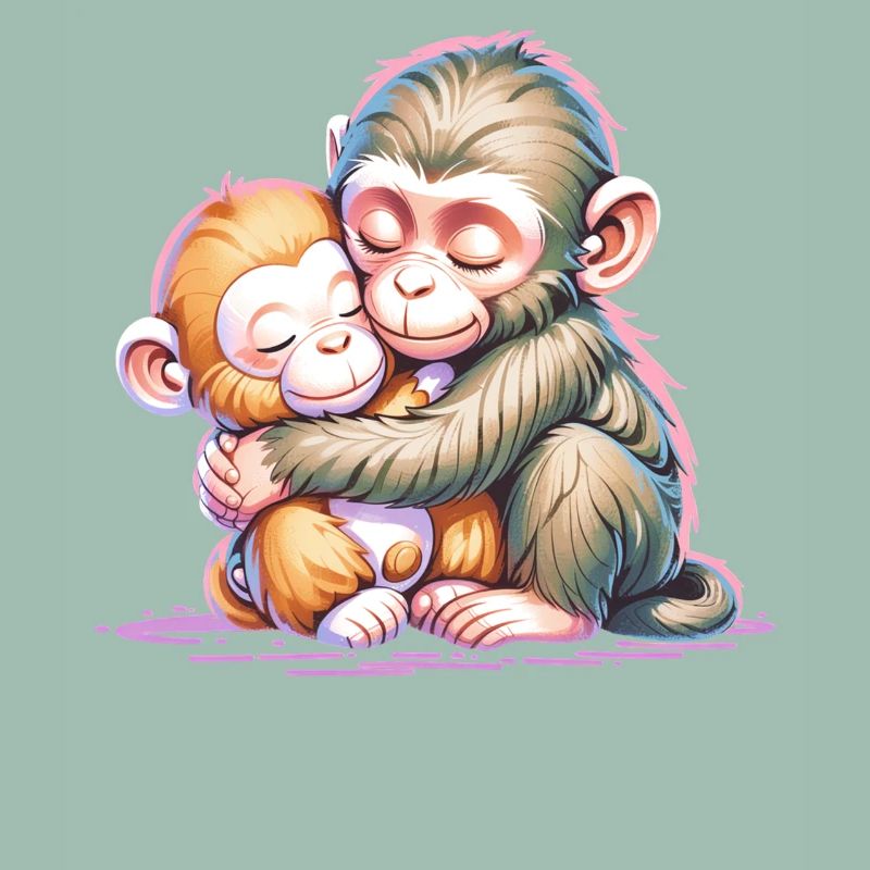 Hugging Monkey Duo