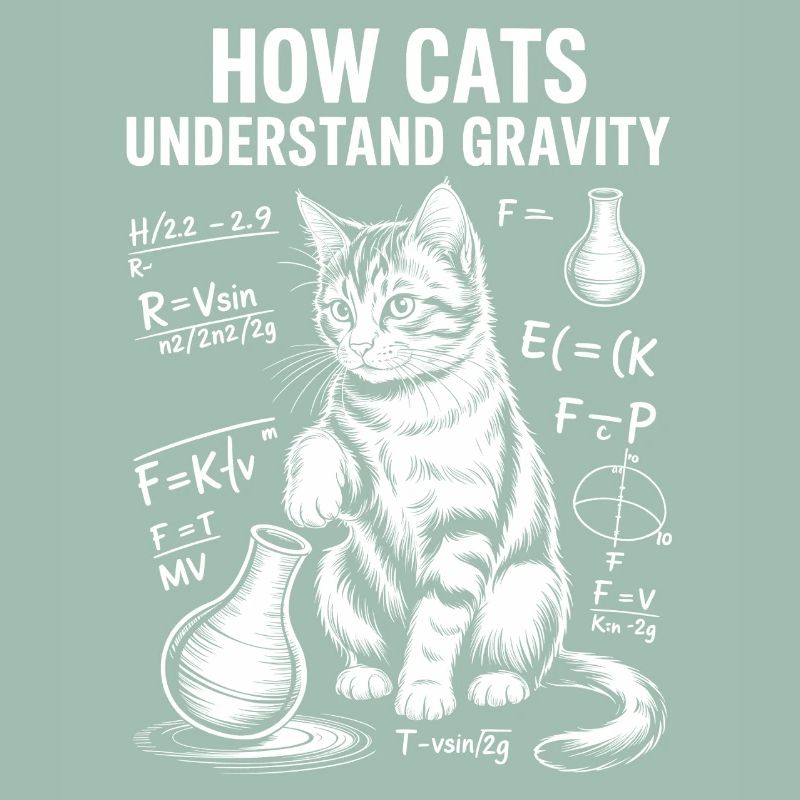 Dictions de chats de physique Blague de maths Cadeau de physique