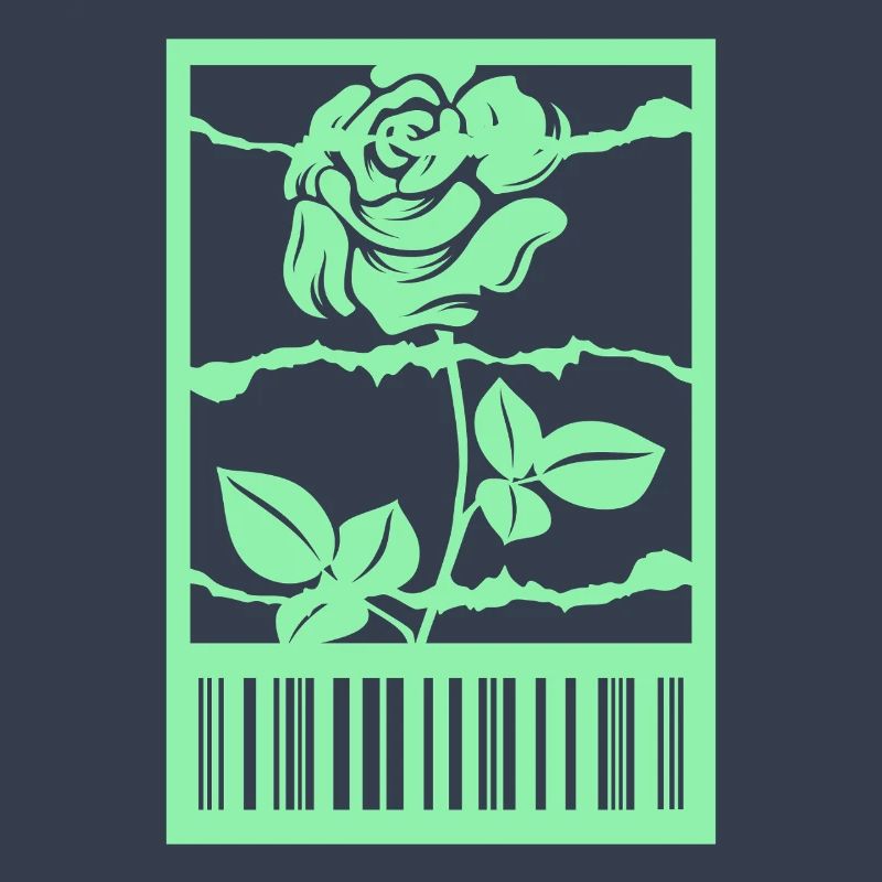Gothic Rose Stacheldraht Strichcode Urban Style