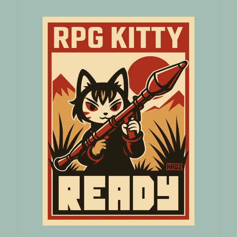 RPG Kitty Ready Poster