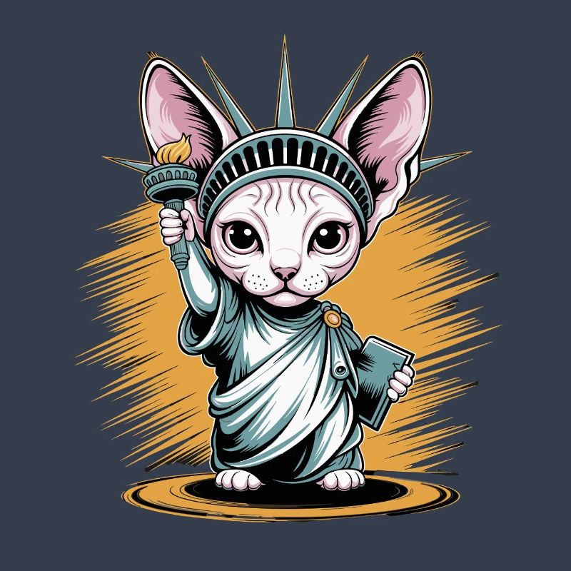 Sphinxkatze Freiheitsstatue Kunstwerk