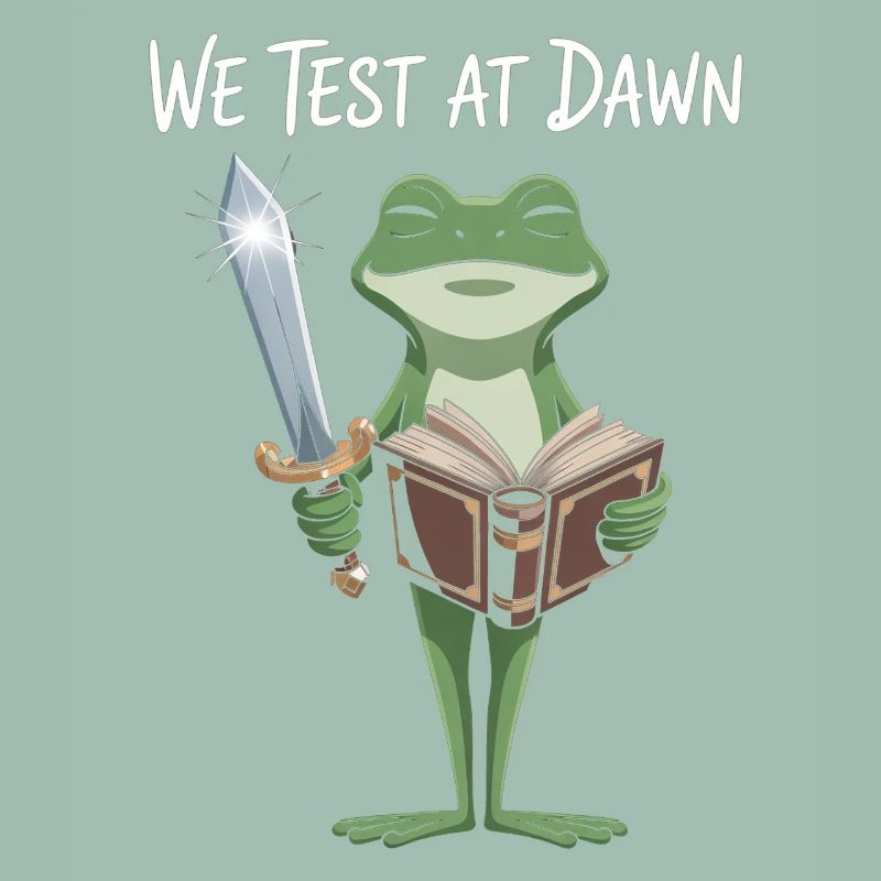 Dawn Test Frog: Sword & Scroll