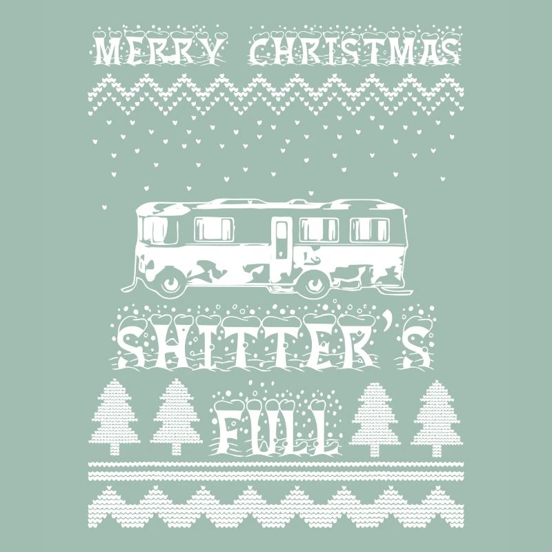 Retro Camper Winter-Strickszene
