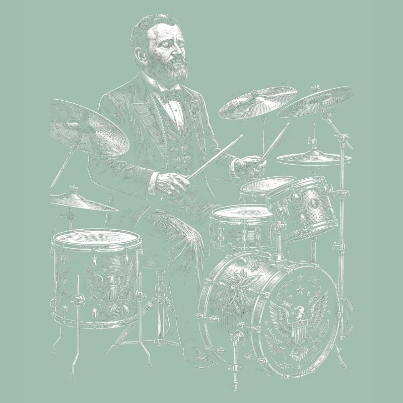 Ulysses S. Grant plays drums
