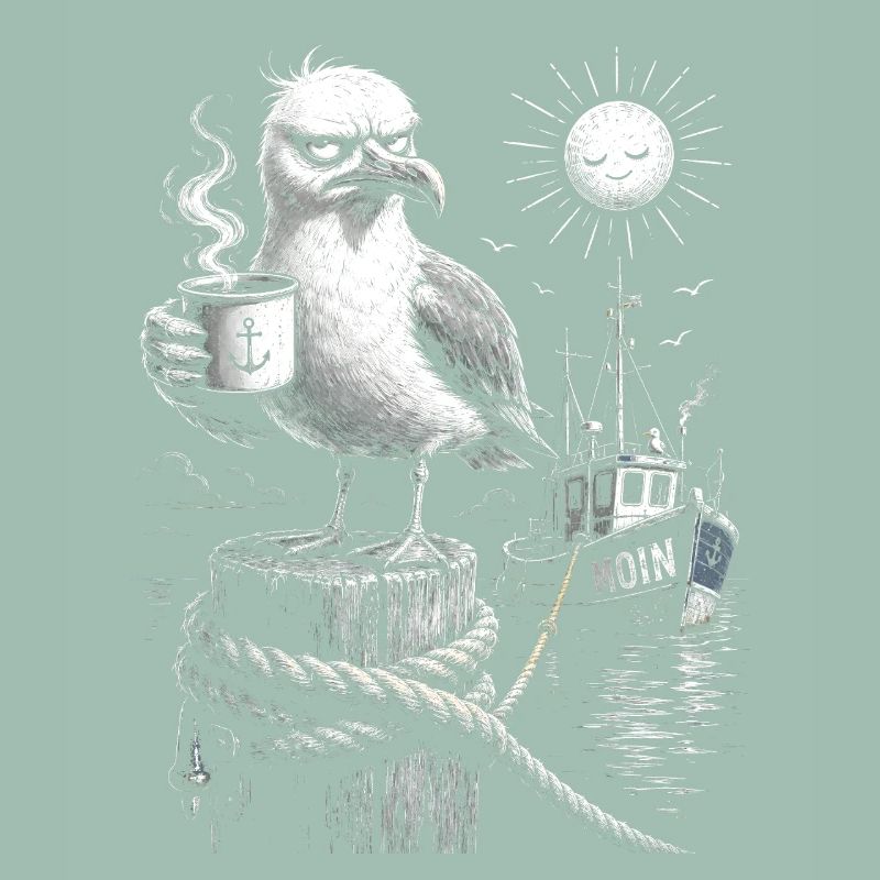 MOIN – Grummeliges Möwe mit Kaffee