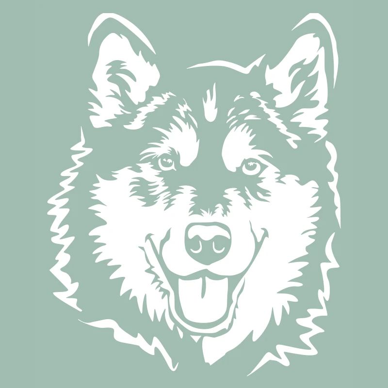 Alaskan Malamute head "Black Edition"