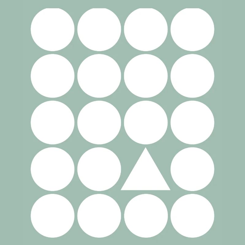 Geometric Grid Triangle Accent