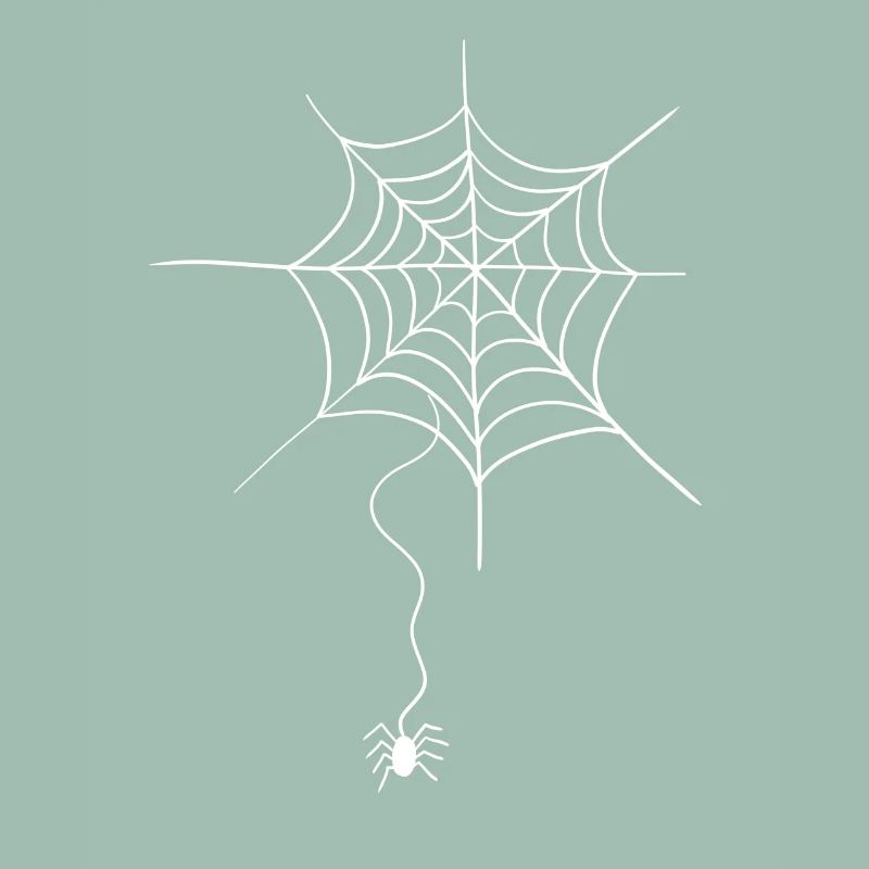 Spider in spider web I Halloween I Comic