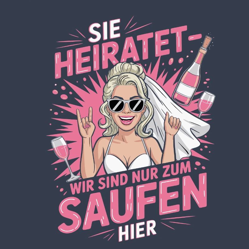 Funny German Hen Party Sie Heiratet Design