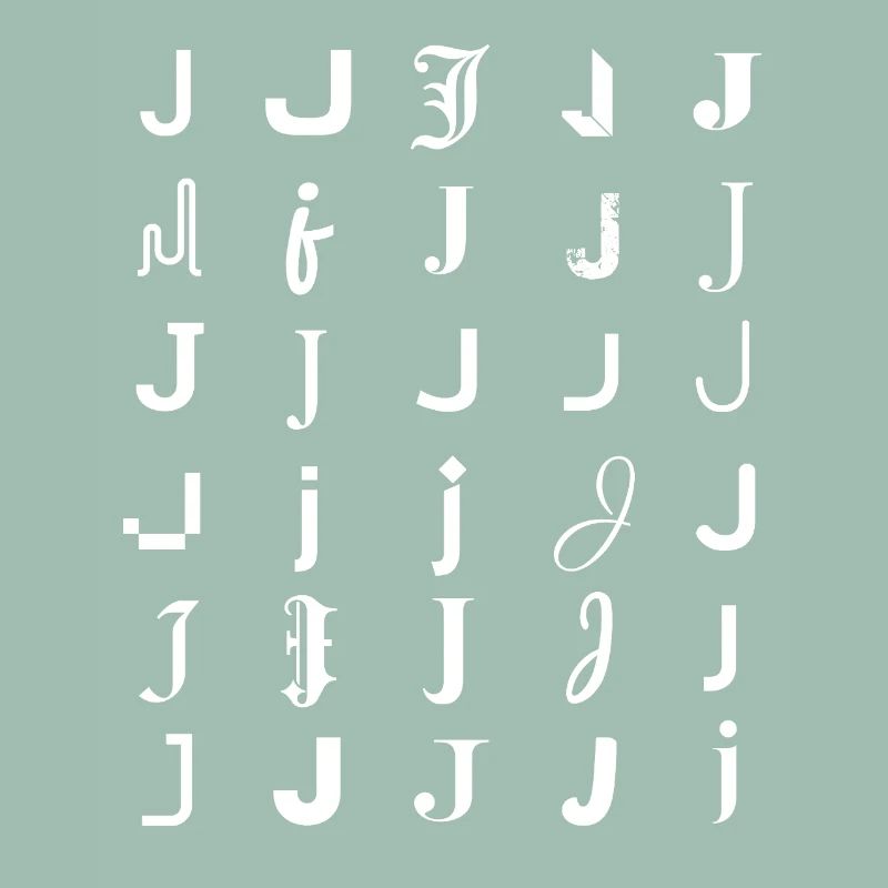 Ornate J Monogram Print