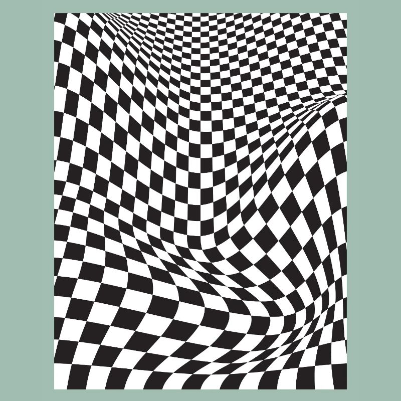 Illusion à damier déformée