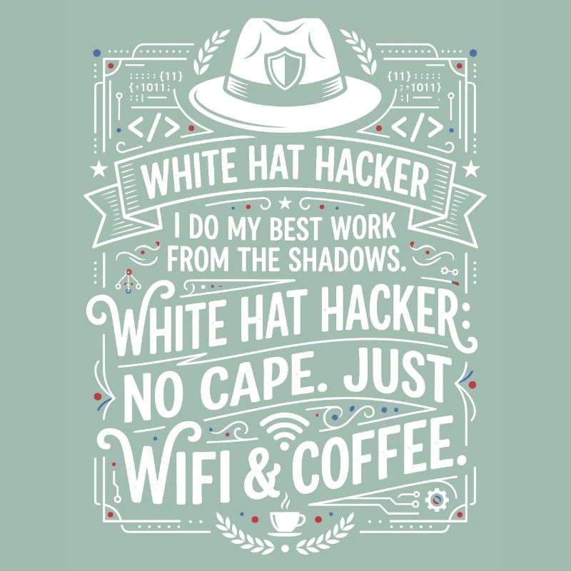 White Hat Hacker Wifi And Coffee