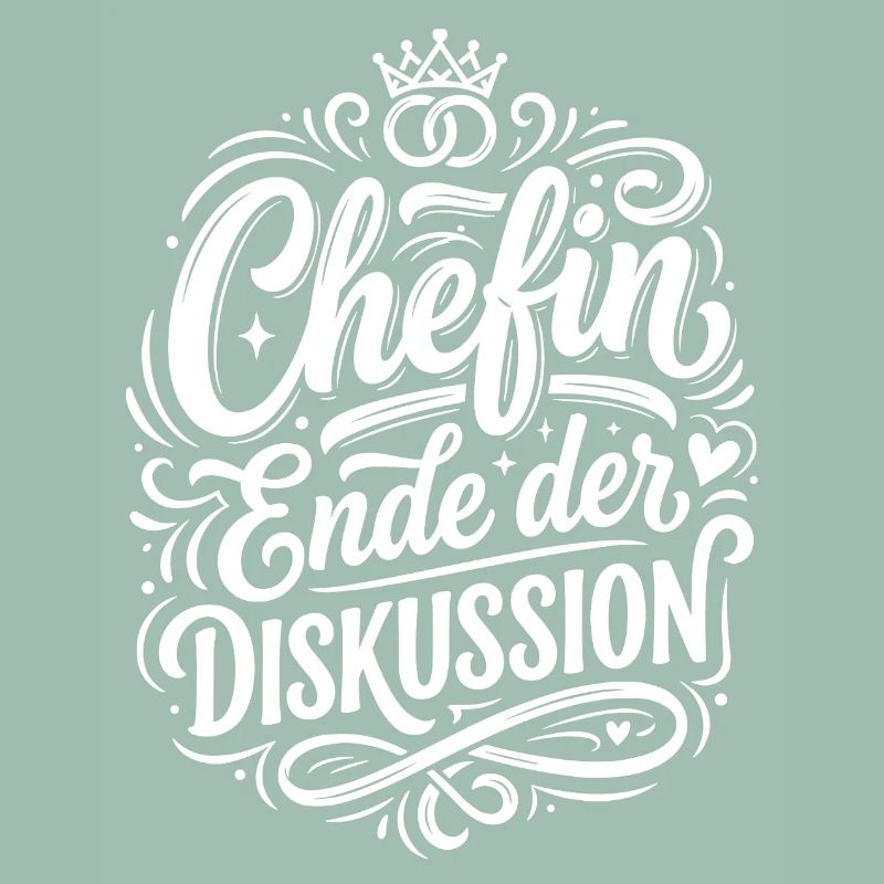 Chefin Ende der Diskussion Design