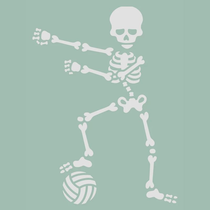 Beach volleyball floss dance flossing skeleton