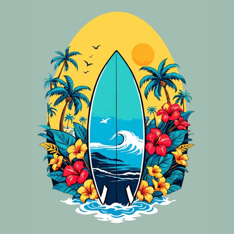 Planche de surf élégante
