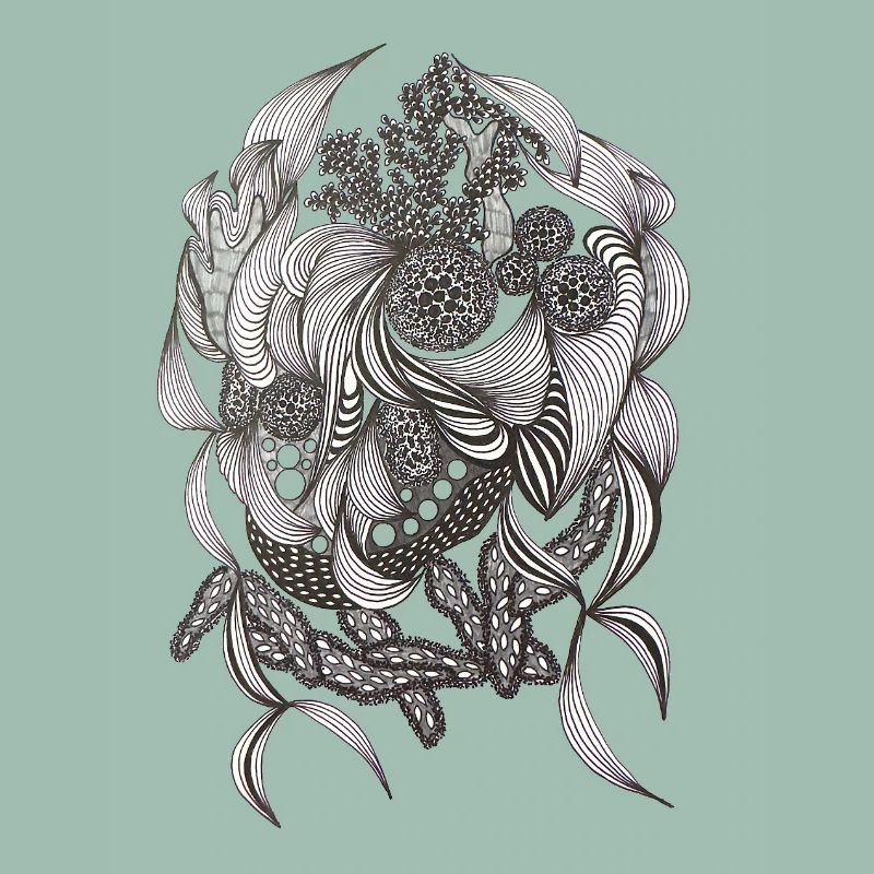 Black and White Flora Pattern
