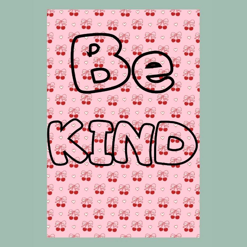 Be kind with cherry pattern