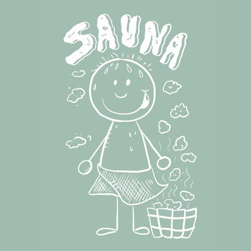 Dampf Sauna Strichmännchen