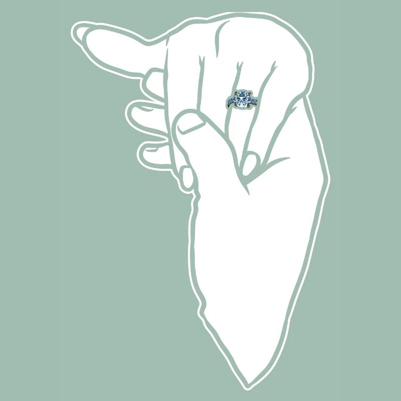 Verlobungs-Ehering-Hand