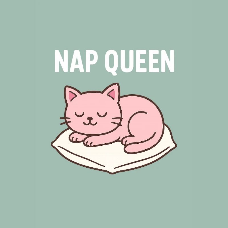 Cute sleeping cat design