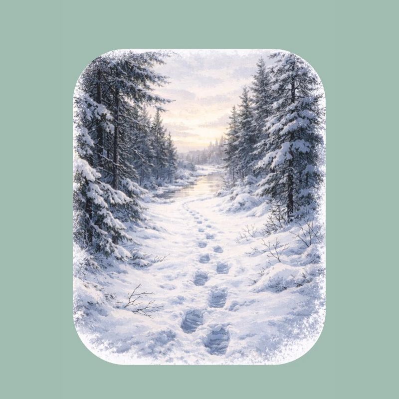 Winter Forest Path Morgenschein