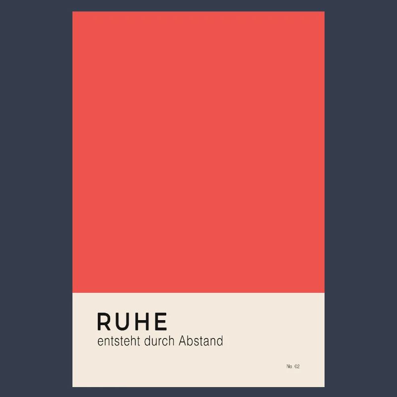 Ruhe entsteht durch Abstand Poster