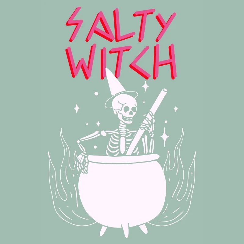 Salty Witch Hexenkessel Cauldron Skelett Skeleton