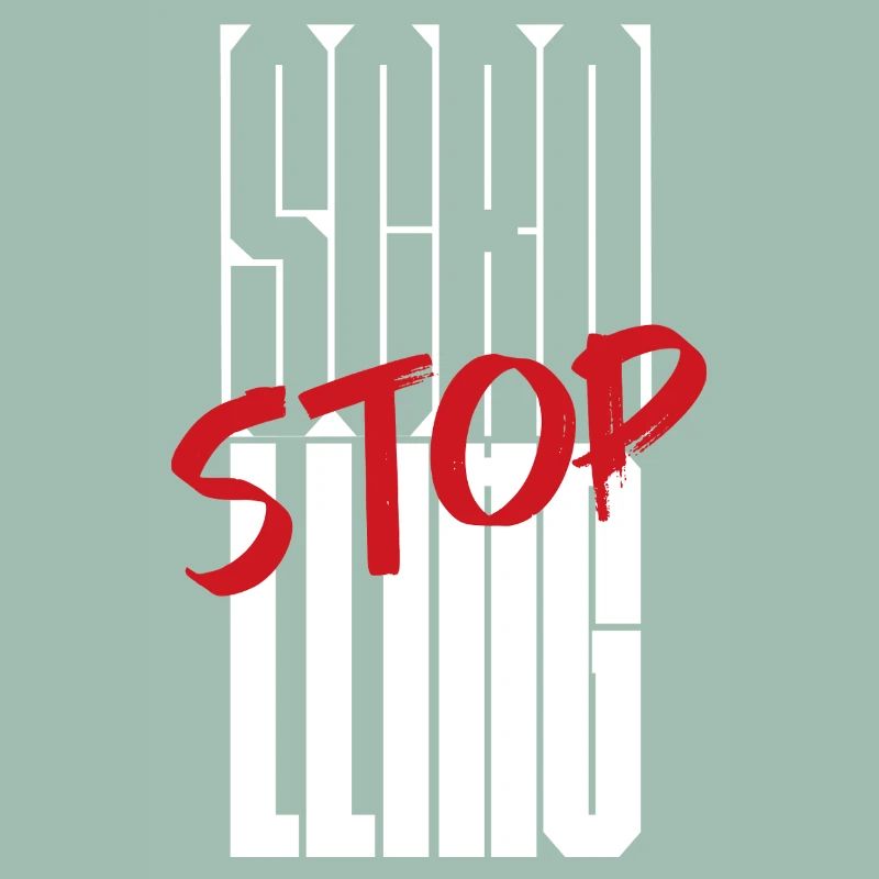 Stop Scrolling Typography design