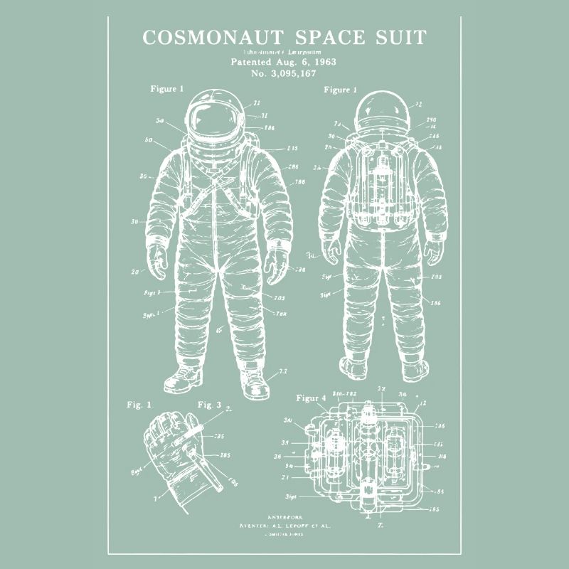 Plan de la combinaison spatiale du cosmonaute
