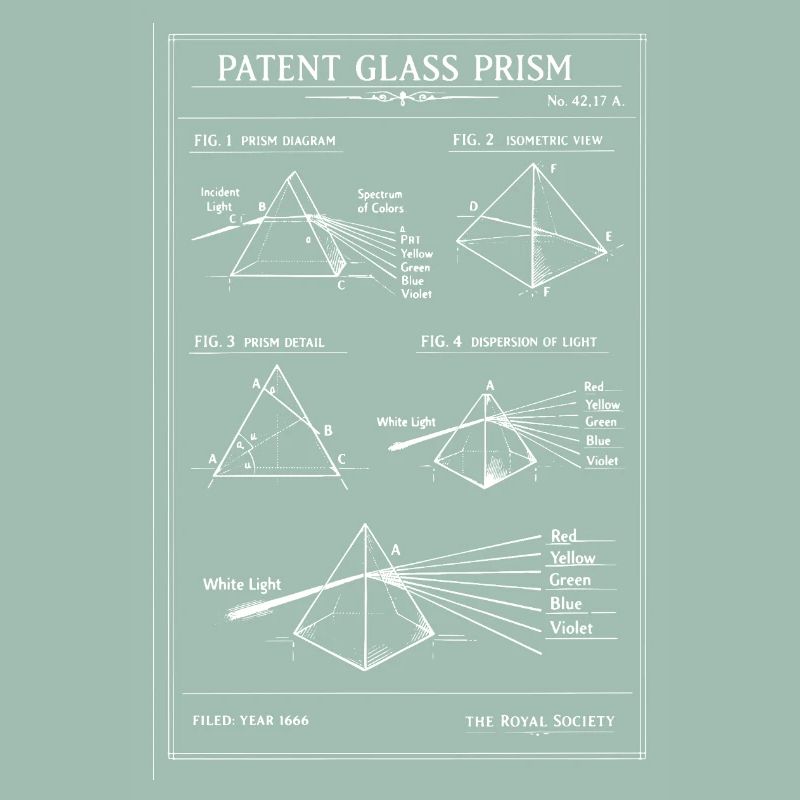 Plan du prisme en verre