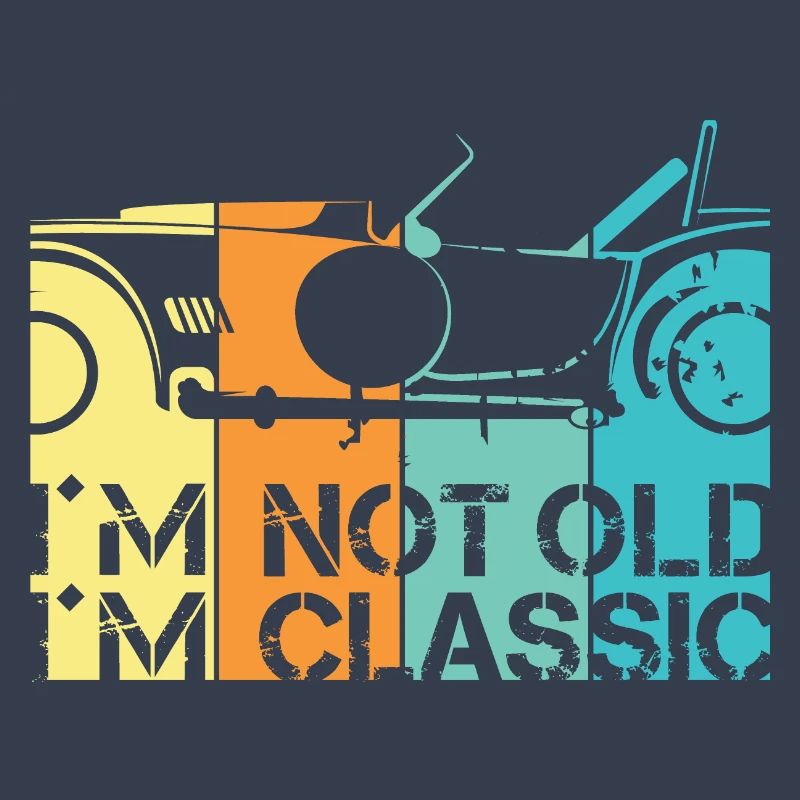 lustige Sprüche Alter Klassiker Auto Oldtimer Logo