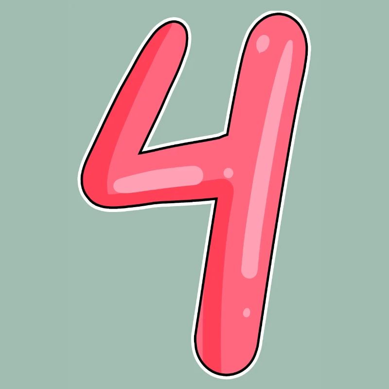 4 - Vier Zahl Nummer