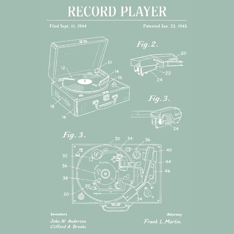 Plan de tourne-disque rétro
