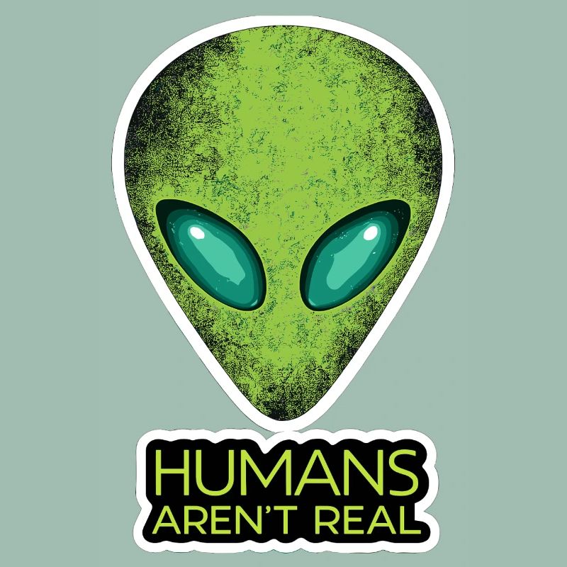 Alien Face Humans Aren't Real