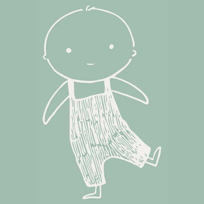 Tiny Doodle in Overalls