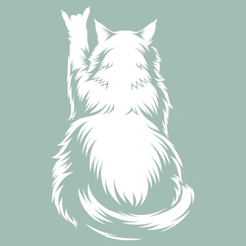 Rock Cat Back View – Devil Horns