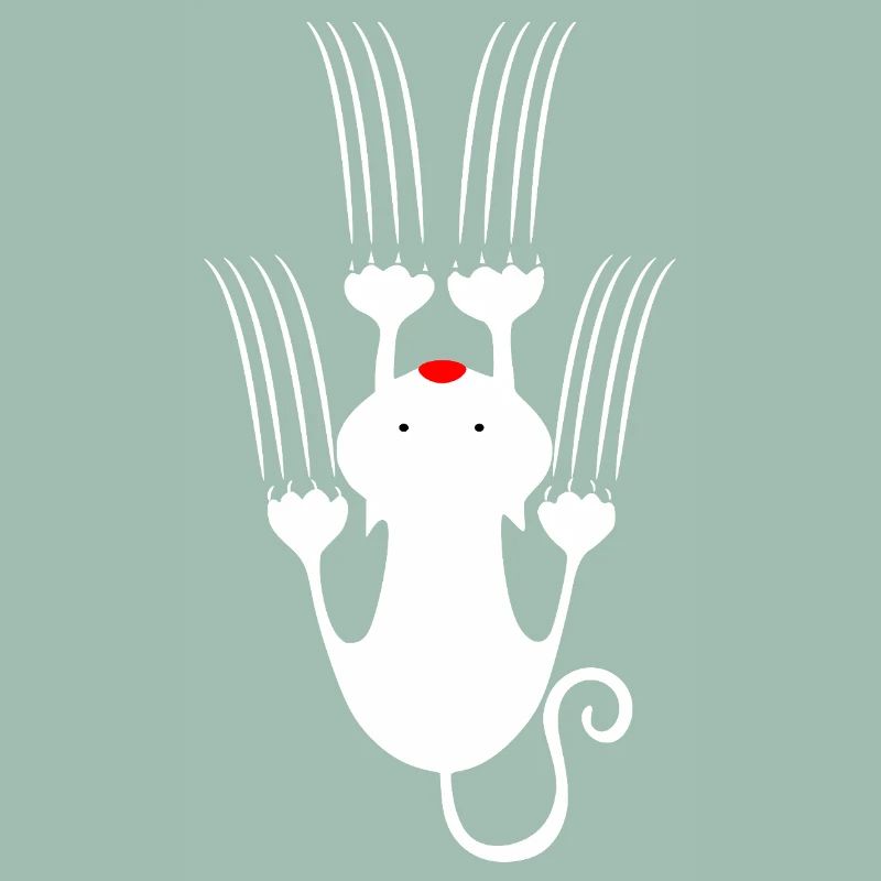 Griffes de chat griffées par un propriétaire de chat drôle