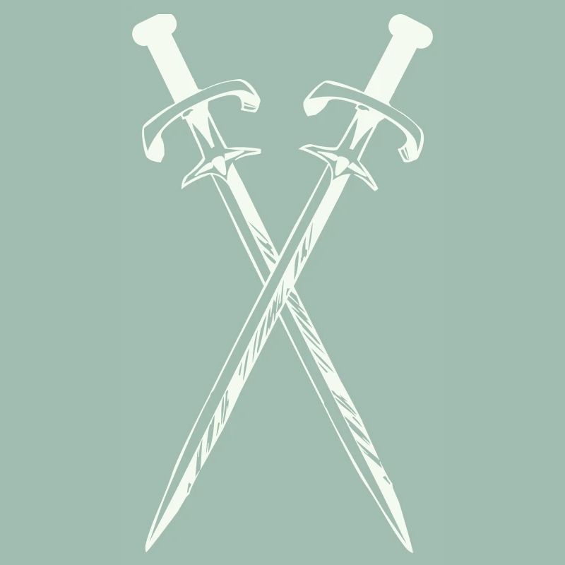 Deux épées en croix