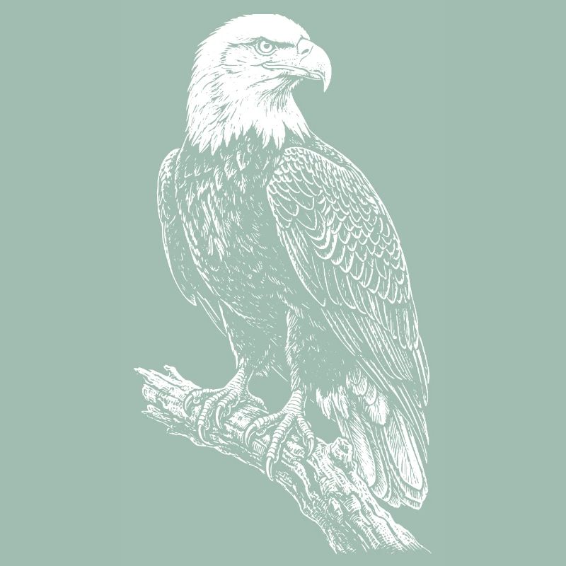 Perched Eagle Silhouette