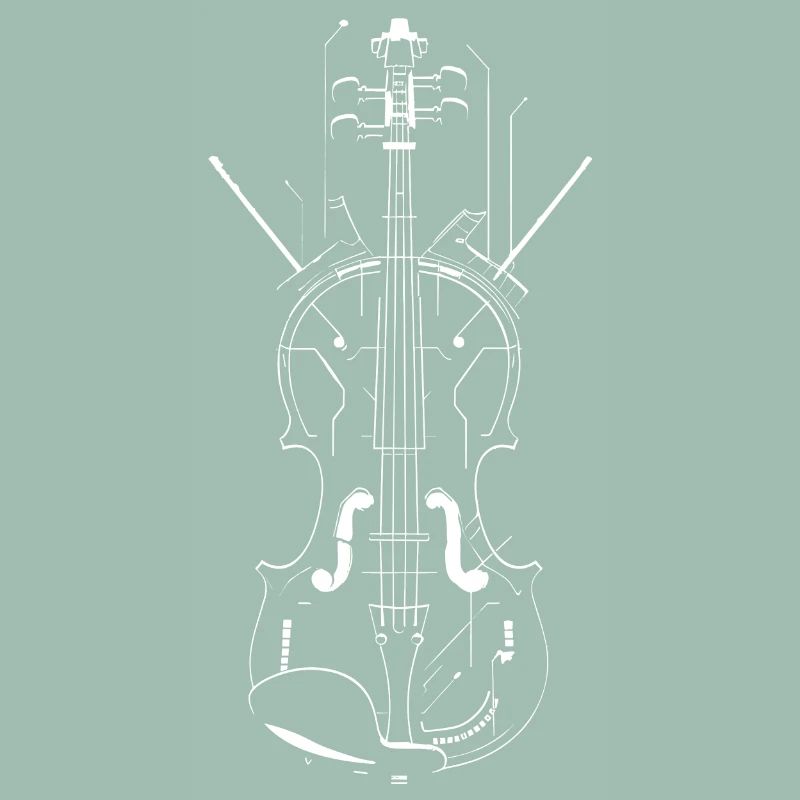 Violin Line Drawing
