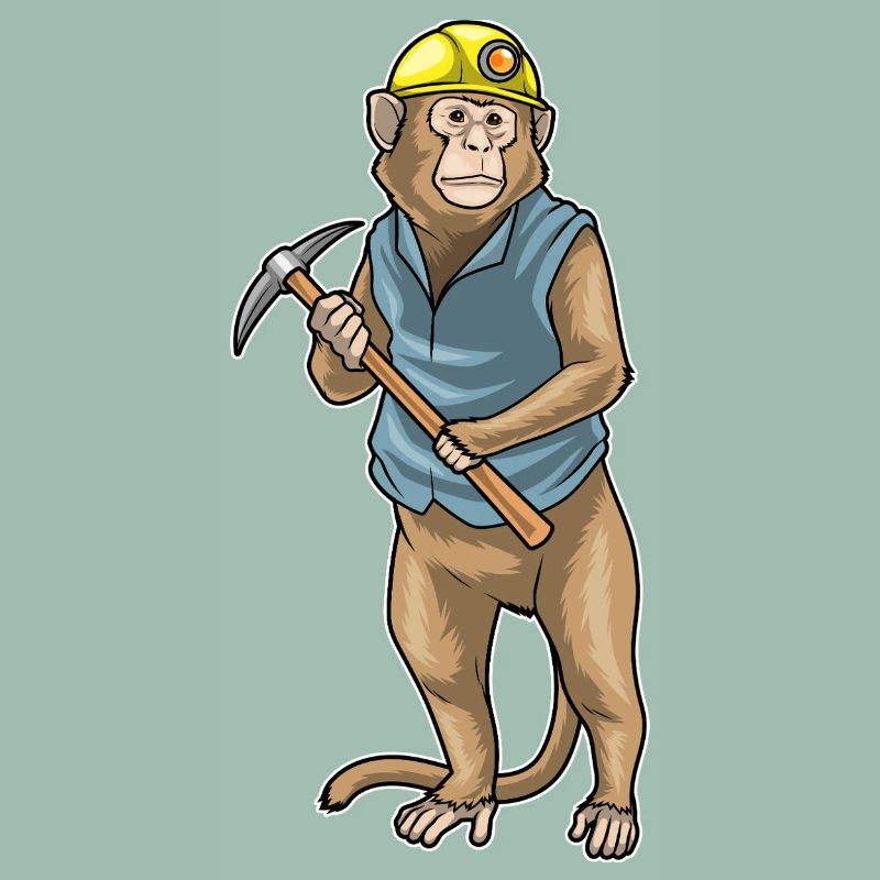Monkey Miner Pickaxe Mining