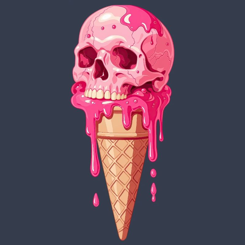 Pink Skull Eiscreme