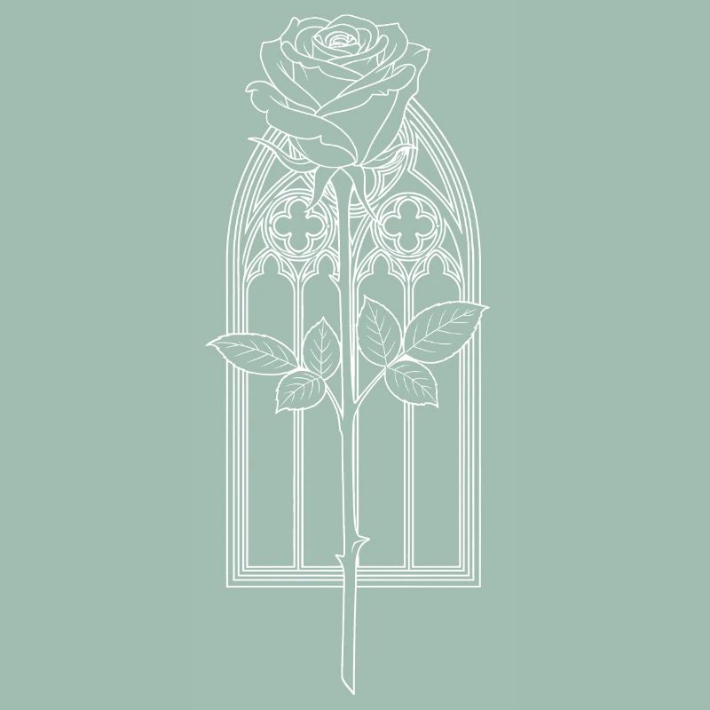 Rose in Gothic Window