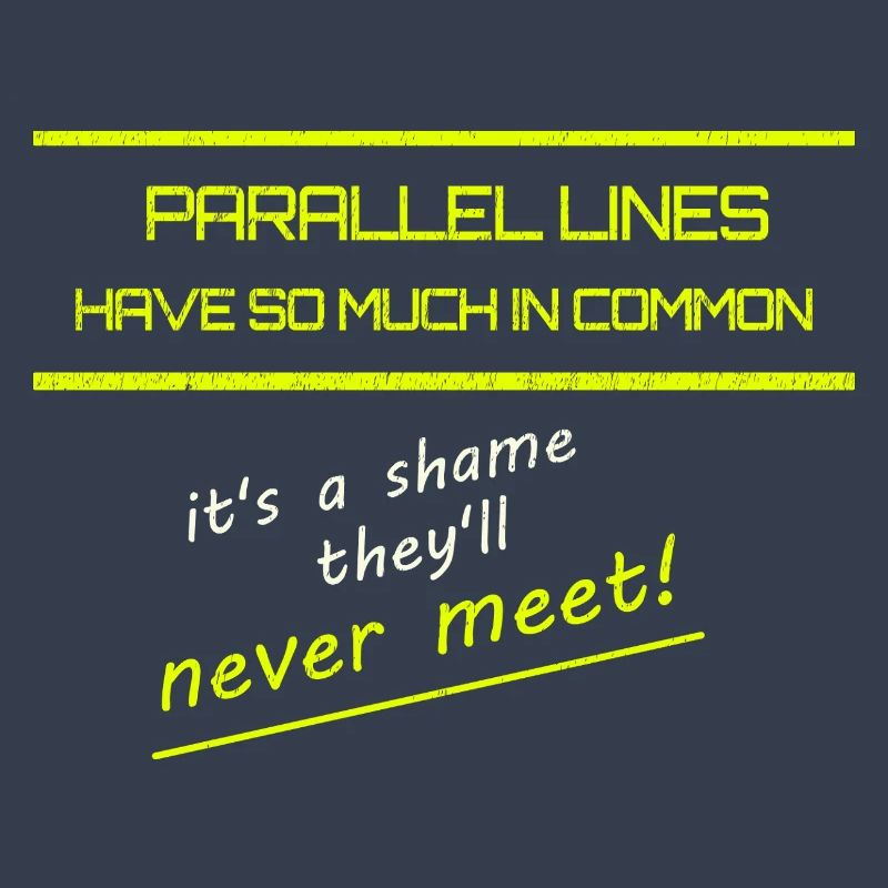 Drôle de lignes parallèles Math Tee