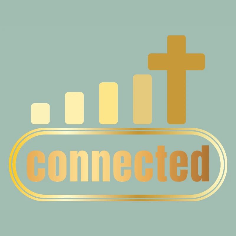 Connecté - croix - or - chrétien