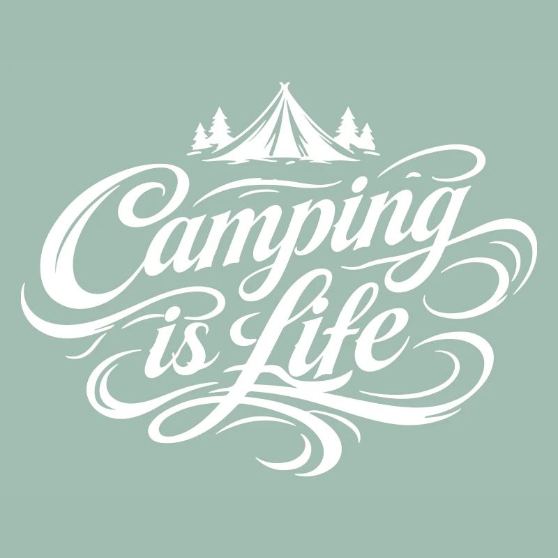 Camping Leben Spruch
