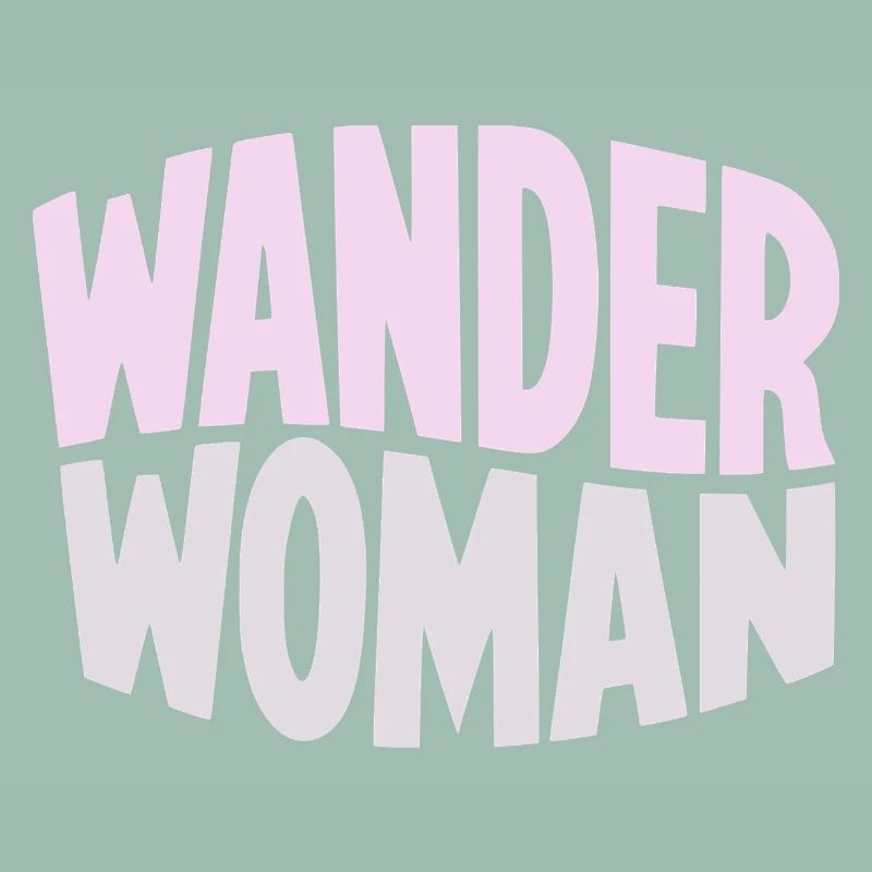Wanderfrau Gradient Typo