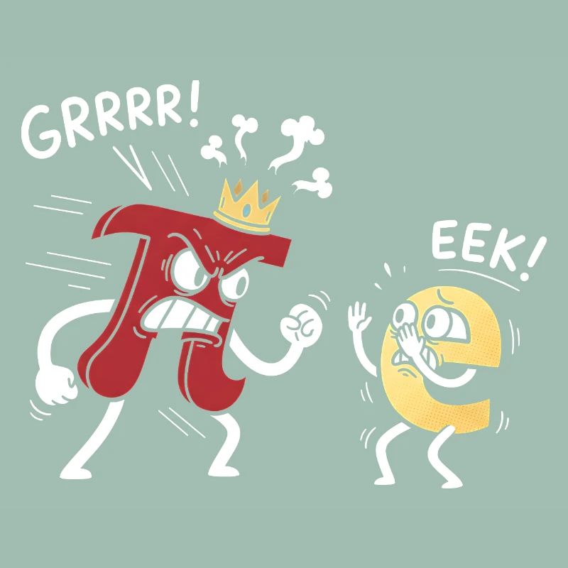 Mathematik Konstanten Pi bedroht e Comic